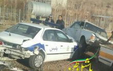 تصادف زنجیره ای ۷ خودرو در جاده مرند - تبریز
