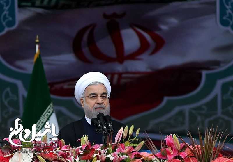راهپیمایی ۲۲ بهمن ۹۷|روحانی: برای ساخت موشک از کسی اجازه نگرفته و نمی‌گیریم