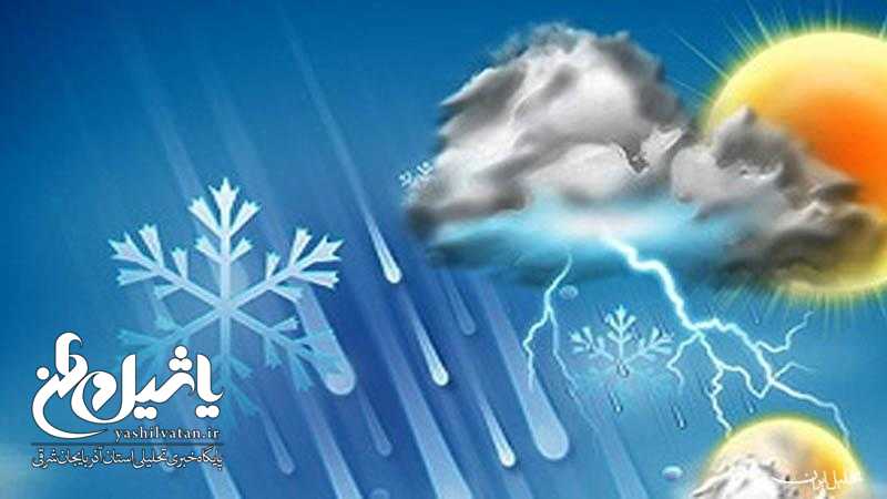 نفوذ سامانه بارشی به آذربایجان شرقی