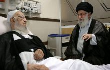 رهبر معظم انقلاب از آیت‌الله مکارم شیرازی عیادت کردند