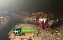 واژگونی کامیون در جاده مرند _ خوی