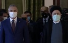 استقبال رئیسی از الکاظمی در سالن اجلاس سران