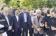 حضور وزیر نیرو در محل انتقال آب ارس به مرند و تبریز